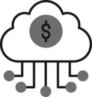 Banking Cloud Data Vector Icon