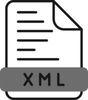 icono de vector xml