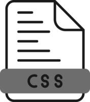 icono de vector de archivo css