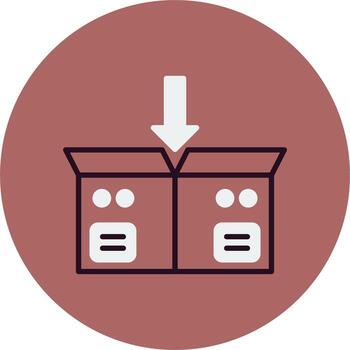 icono de vector de paquete