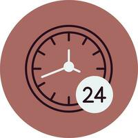 24 Hours Vector Icon