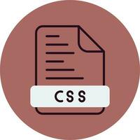 icono de vector de archivo css