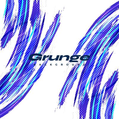 Abstract Blue Brush Background with Halftone Effect. Grunge Sport Background. Brush Stroke Illustration for Banner or Poster. Scratch and Texture Elements For Design