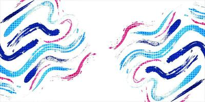 Abstract and Colorful Grunge Brush Background with Halftone Effect. Brush Stroke Illustration for Banner, Poster, or Sports Background. Scratch and Texture Elements For Design vector
