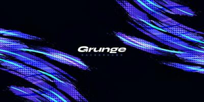 Abstract Blue Brush Background with Halftone Effect. Grunge Sport Background. Brush Stroke Illustration for Banner or Poster. Scratch and Texture Elements For Design vector