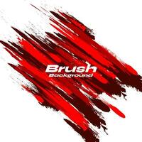 Red Brush Illustration Isolated on White Background. Sport Background. Scratch and Texture Elements For Design vector