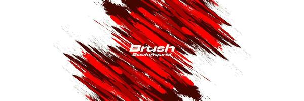 Red Brush Illustration Isolated on White Background. Sport Background. Scratch and Texture Elements For Design vector