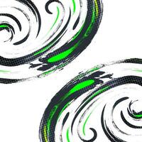 Sport Grunge Banner with Colorful Brushstroke Illustration and Halftone Effect. Scratch and Texture Elements For Design vector