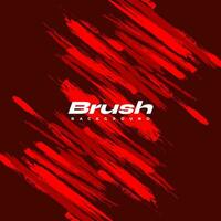 Red Brush Illustration Isolated on Red Background. Sport Background. Scratch and Texture Elements For Design vector