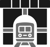 icono de vector de túnel