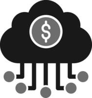 bancario nube datos vector icono