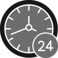 Icono de vector de 24 horas