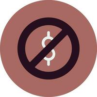 Cash Forbidden Vector Icon