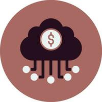 Banking Cloud Data Vector Icon