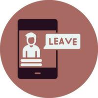 Leave Vector Icon