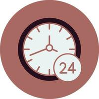 Icono de vector de 24 horas