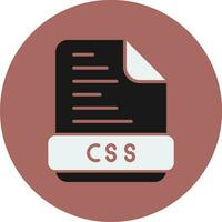 icono de vector de archivo css