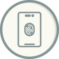 Mobile Fingerprint Vector Icon