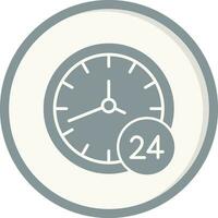 Icono de vector de 24 horas