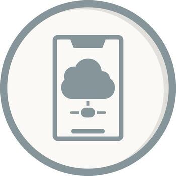 icono de vector de datos de nube