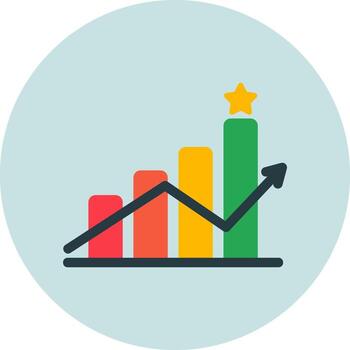 progresivo vector icono