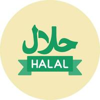 icono de vector halal