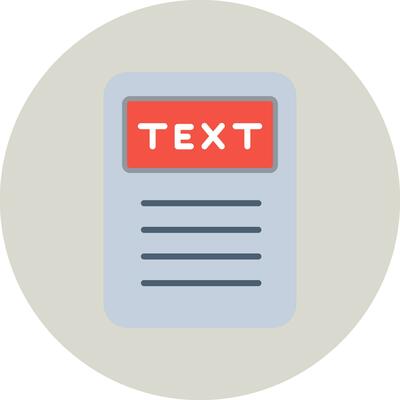 Text Vector Icon