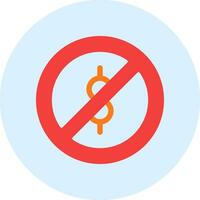 Cash Forbidden Vector Icon