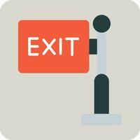 Exit Sign Vector Icon