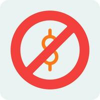 Cash Forbidden Vector Icon