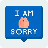 I Am Sorry Vector Icon