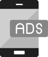 icono de vector de anuncios