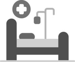 icono de vector de cama de hospital