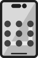 icono de vector de bloqueo de patrón