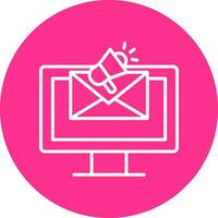 icono de vector de marketing por correo electrónico