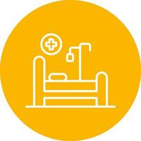 icono de vector de cama de hospital