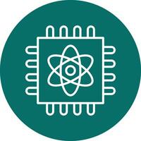 Quantum Computing Vector Icon