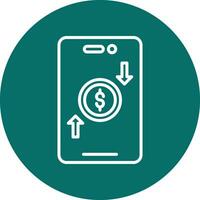 Online Money Transfer Vector Icon