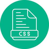 icono de vector de archivo css