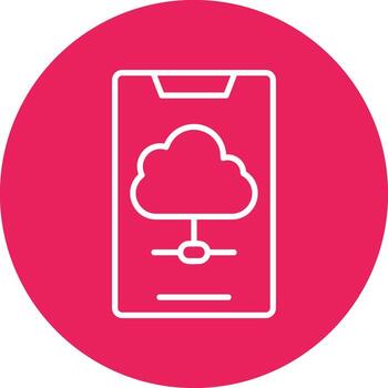 icono de vector de datos de nube