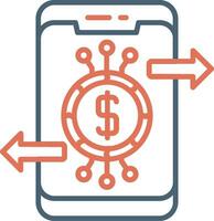 icono de vector de banca en línea