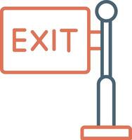 Exit Sign Vector Icon