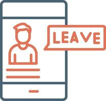 Leave Vector Icon