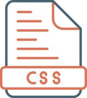 icono de vector de archivo css