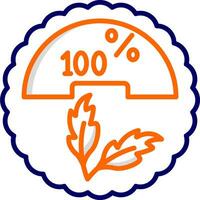 100 por ciento vector icono