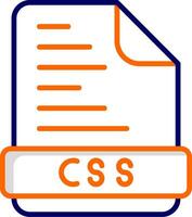 icono de vector de archivo css