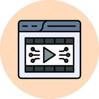 icono de vector de reproductor de video