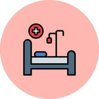 icono de vector de cama de hospital