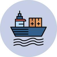 icono de vector de barco