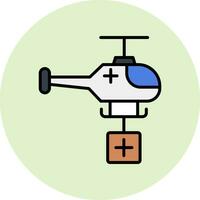 icono de vector de helicóptero